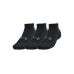 Under Armour Essential Κάλτσες Πάνω από τον Αστράγαλο Μαύρες 3 Τεμάχια