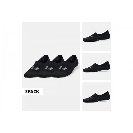 Under Armour Breathe Lite Ultra Κάλτσες Μέχρι τον Αστράγαλο Μαύρες 3 Τεμάχια
