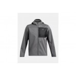 Under Armour Shield Ανδρικό Μπουφάν με Κουκούλα Softshell Γκρι, Μαύρο