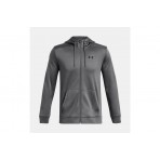 Under Armour Fleece Ανδρική Πολυεστερική Ζακέτα με Κουκούλα Γκρι