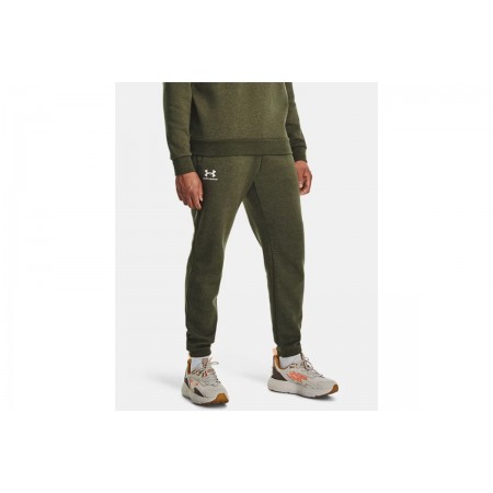 Under Armour Icon Fleece Ανδρικό Παντελόνι Φόρμας Χακί