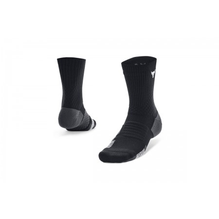 Under Armour Project Rock ArmourDry Playmaker Κάλτσες μέχρι τη Γάμπα Μαύρες, Γκρι