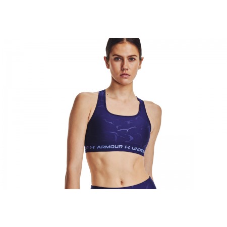 Under Armour Crossback Mid Emboss Μπουστάκι Medium Support Γυναικείο 