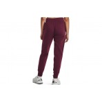 Under Armour Rival Fleece Γυναικείο Παντελόνι Φόρμας Μπορντό