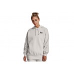 Under Armour Icon Fleece Γυναικείο Φούτερ με Κουκούλα Λευκό