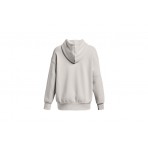 Under Armour Icon Fleece Γυναικείο Φούτερ με Κουκούλα Λευκό