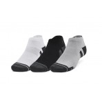 Under Armour Performance Tech Κάλτσες Μέχρι τον Αστράγαλο Γκρι, Μαύρες 3 Τεμάχια