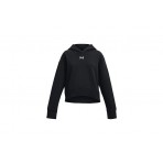 Under Armour Rival Fleece Παιδικό Cropped Φούτερ με Κουκούλα Μαύρο