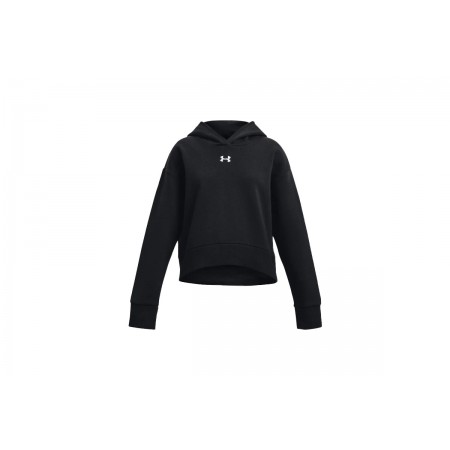 Under Armour Rival Fleece Παιδικό Cropped Φούτερ με Κουκούλα Μαύρο