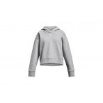 Under Armour Rival Fleece Παιδικό Cropped Φούτερ με Κουκούλα Γκρι
