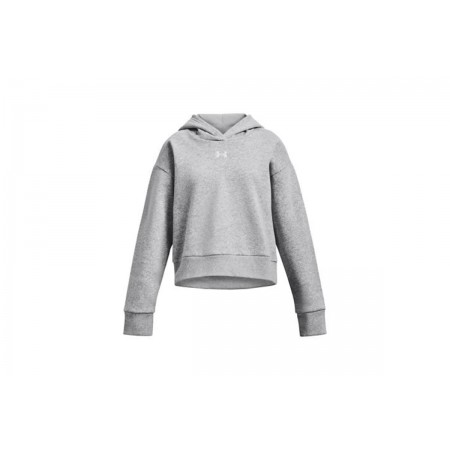 Under Armour Rival Fleece Παιδικό Cropped Φούτερ με Κουκούλα Γκρι