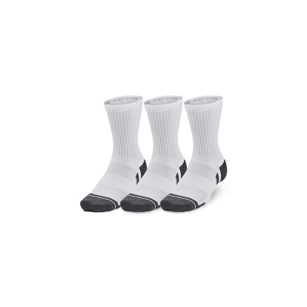 Under Armour Performance Cotton Cushioned Mid-Crew Kάλτσες Ψηλές 3 Ζευγάρ (1379530 100)