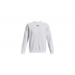 Under Armour Rival Fleece Ανδρικό Φούτερ με Λαιμόκοψη Λευκό