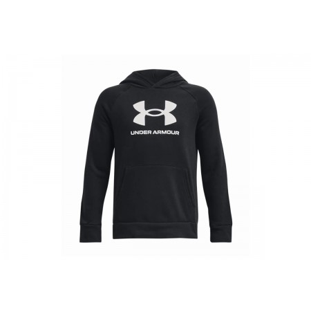 Under Armour Rival Fleece Big Logo Παιδικό Φούτερ με Κουκούλα Μαύρο