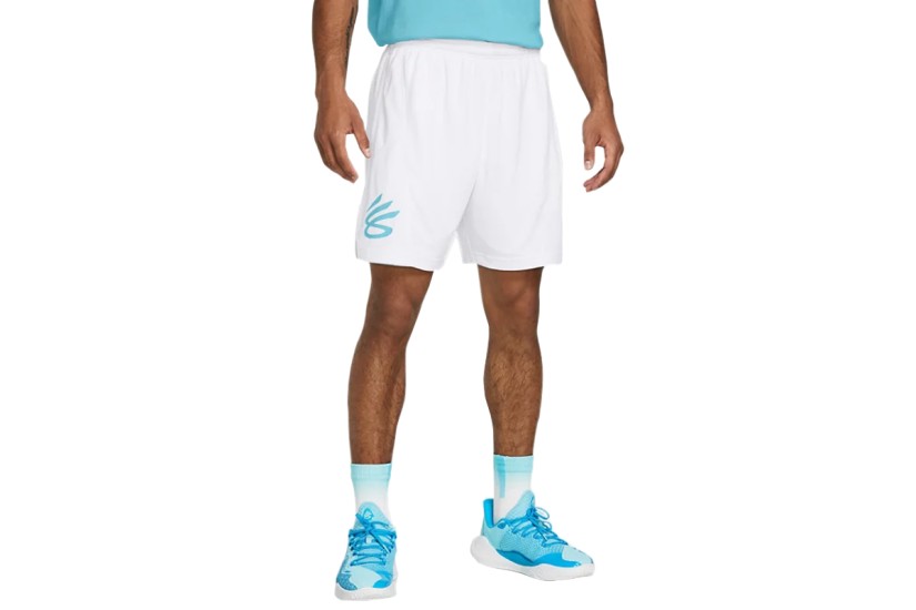Under Armour Curry Splash Ανδρική Μπασκετική Βερμούδα Λευκή