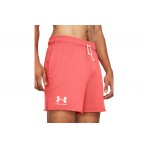 Under Armour Rival Terry Ανδρικό Αθλητικό Σορτς Κοραλλί