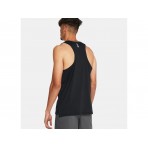 Under Armour Launch Singlet Ανδρική Αμάνικη Μπλούζα Μαύρη