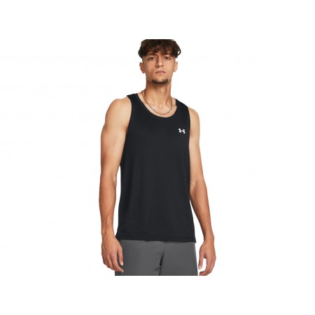 Under Armour Launch Singlet Ανδρική Αμάνικη Μπλούζα Μαύρη