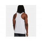 Under Armour Launch Singlet Ανδρική Αμάνικη Μπλούζα Λευκή