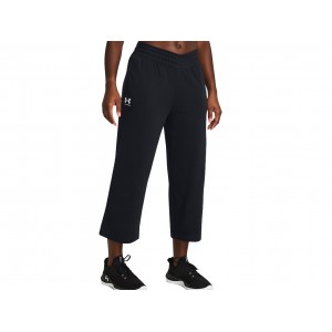 Under Armour Rival Terry Crop Wide Leg Παντελόνι Φόρμας Γυναικεία (1382737 001)
