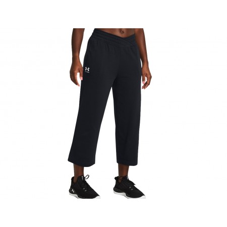 Under Armour Rival Terry Crop Wide Leg Παντελόνι Φόρμας Γυναικεία 