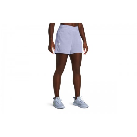Under Armour Rival Terry Γυναικείο Αθλητικό Σορτς Λιλά