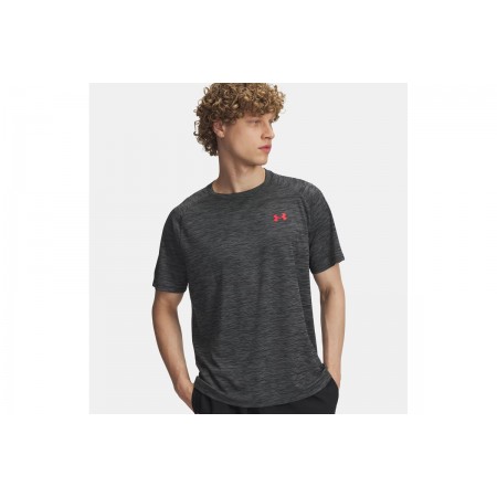 Under Armour Tech Textured Ανδρικό Κοντομάνικο T-Shirt Ανθρακί