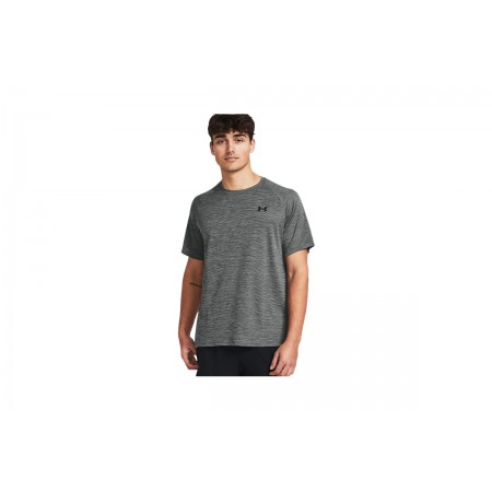 Under Armour Tech Textured Ανδρικό Κοντομάνικο T-Shirt Γκρι Σκούρο