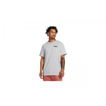 Under Armour Heavyweight Label Ανδρικό Κοντομάνικο T-Shirt Γκρι