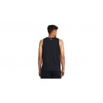 Under Armour Sportstyle Logo Ανδρική Αμάνικη Μπλούζα Μαύρη
