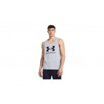 Under Armour Sportstyle Logo Ανδρική Αμάνικη Μπλούζα Γκρι