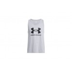 Under Armour Sportstyle Logo Ανδρική Αμάνικη Μπλούζα Γκρι