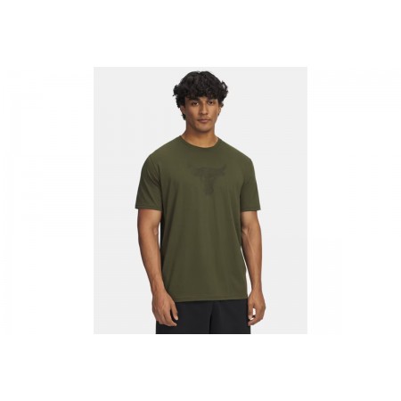 Under Armour Project Rock Brahma Bull Ανδρικό Κοντομάνικο T-Shirt Χακί