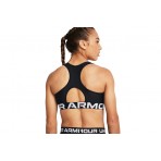 Under Armour Heatgear Mid Branded Γυναικείο Μπουστάκι Μαύρο