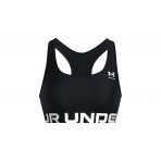 Under Armour Heatgear Mid Branded Γυναικείο Μπουστάκι Μαύρο