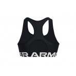 Under Armour Heatgear Mid Branded Γυναικείο Μπουστάκι Μαύρο