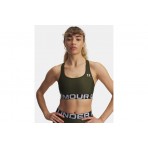 Under Armour Heatgear Mid Branded Γυναικείο Μπουστάκι Χακί