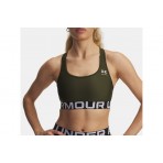 Under Armour Heatgear Mid Branded Γυναικείο Μπουστάκι Χακί