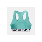Under Armour Heatgear Mid Branded Γυναικείο Μπουστάκι Άκουα