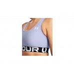 Under Armour Heatgear Mid Branded Γυναικείο Μπουστάκι Λιλά