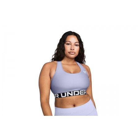 Under Armour Heatgear Mid Branded Γυναικείο Μπουστάκι Λιλά