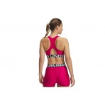 Under Armour Heatgear Mid Branded Γυναικείο Μπουστάκι Φούξια