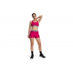 Under Armour Heatgear Mid Branded Γυναικείο Μπουστάκι Φούξια