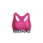 Under Armour Heatgear Mid Branded Γυναικείο Μπουστάκι Φούξια