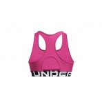 Under Armour Heatgear Mid Branded Γυναικείο Μπουστάκι Φούξια