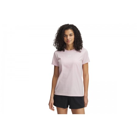Under Armour Rival Core Γυναικείο Κοντομάνικο T-Shirt Ροζ