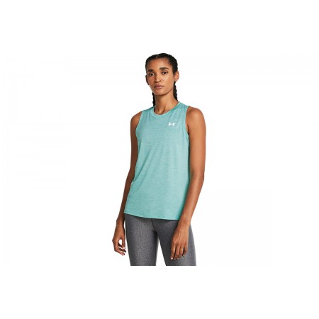 Under Armour Tech Tank Twist Γυναικεία Αμάνικη Μπλούζα Βεραμάν