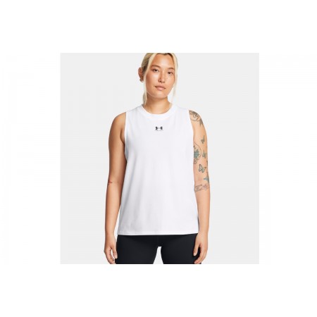 Under Armour Rival Muscle Tank Γυναικεία Αμάνικη Μπλούζα Λευκή