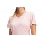 Under Armour Tech Twist V-Neck Γυναικείο Κοντομάνικο T-Shirt Ροζ