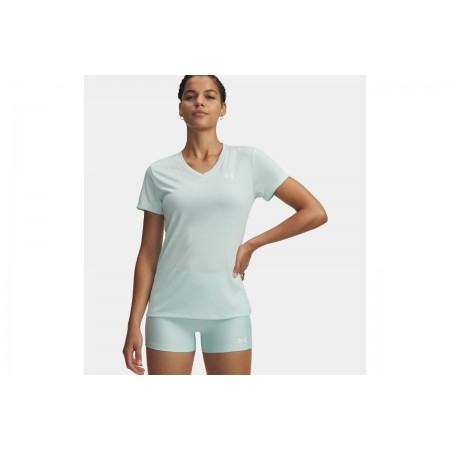 Under Armour Tech Twist V-Neck Γυναικείο Κοντομάνικο T-Shirt Τυρκουάζ